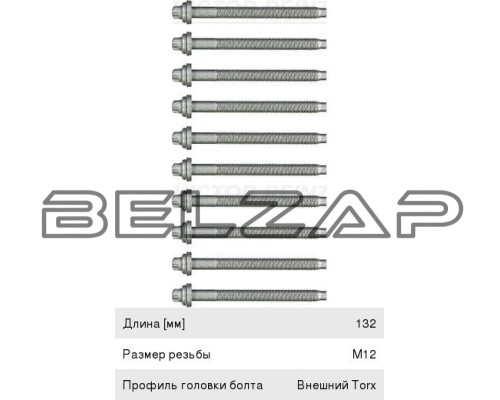 Болт PEUGEOT Boxer CITROEN Jumper FIAT Ducato (02-) головки блока комплект (10шт.) VICTOR REINZ, арт. 143577401